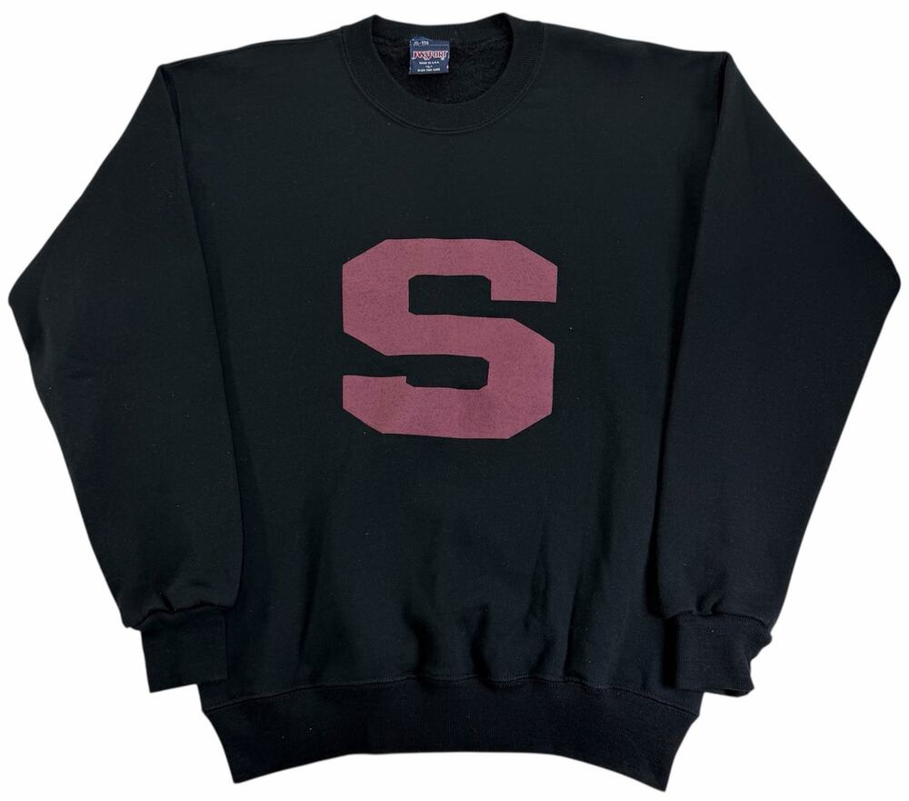 Vintage 90s Stanford University Crewneck Men's Large Black Jansport Sweatshirt